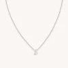 Astrid & Miyu S Initial Pendant Necklace In Silver With S