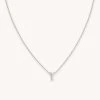Astrid & Miyu Pendant Necklaces Y Initial Pendant Necklace In Silver With Y