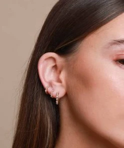 Astrid & Miyu Best Sellers Navette Hoop 11.5mm In Gold 11 Astrid & Miyu Best Sellers Navette Hoop 11.5mm In Gold