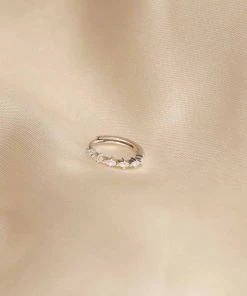 Astrid & Miyu Navette Hoop 11.5mm In Silver 10 Astrid & Miyu Navette Hoop 11.5mm In Silver