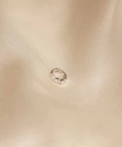 Astrid & Miyu Earrings Navette Hoop 6.5mm In Silver 9 Astrid & Miyu Earrings Navette Hoop 6.5mm In Silver