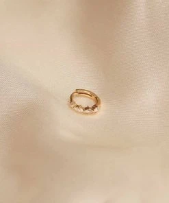 Astrid & Miyu Best Sellers Navette Hoop 8mm In Gold