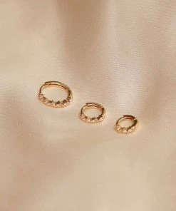 Astrid & Miyu Best Sellers Navette Hoop 8mm In Gold