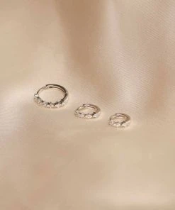 Astrid & Miyu Navette Hoop 8mm In Silver