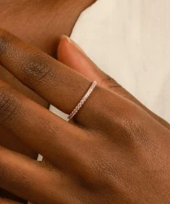 Astrid & Miyu Iridescent Crystal Ring In Rose Gold Rings