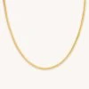 Astrid & Miyu Oval Snake Chain Necklace In Gold Necklaces