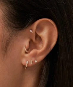 Astrid & Miyu Solid Gold Gem Piercing Stud 11 Astrid & Miyu Solid Gold Gem Piercing Stud