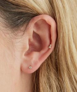 Astrid & Miyu Solid Gold Gem Piercing Stud 8 Astrid & Miyu Solid Gold Gem Piercing Stud