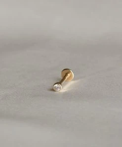 Astrid & Miyu Solid Gold Gem Piercing Stud 10 Astrid & Miyu Solid Gold Gem Piercing Stud