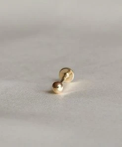 Astrid & Miyu Solid Gold Large Ball Piercing Stud Earrings