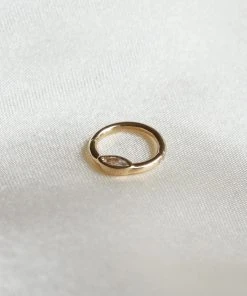 Astrid & Miyu Earrings Solid Gold Marquise Daith Hoop 7 Astrid & Miyu Earrings Solid Gold Marquise Daith Hoop