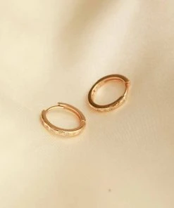 Astrid & Miyu Earrings Prism Crystal Hoops In Gold 8 Astrid & Miyu Earrings Prism Crystal Hoops In Gold