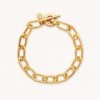 Astrid & Miyu Ripple T-Bar Chunky Bracelet In Gold Bracelets