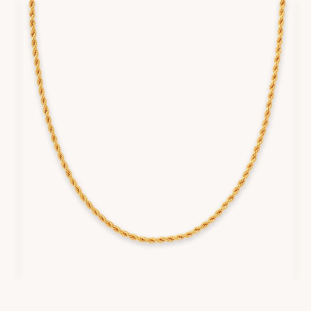 Astrid & Miyu Rope Bold Chain Necklace In Gold 3 Astrid & Miyu Rope Bold Chain Necklace In Gold