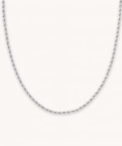 Astrid & Miyu Necklaces Rope Bold Chain Necklace In Silver