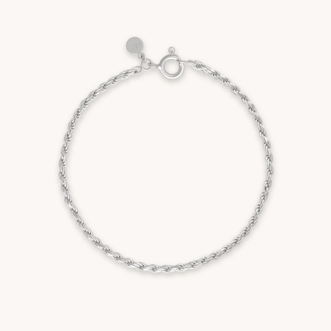Astrid & Miyu Rope Chain Bracelet In Silver Best Sellers 3 Astrid & Miyu Rope Chain Bracelet In Silver Best Sellers