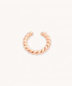 Astridandmiyu Rope Ear Cuff In Rose Gold Sale