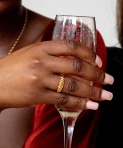 Astridandmiyu Rope Dome Ring In Gold