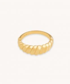 Astridandmiyu Rope Dome Ring In Gold