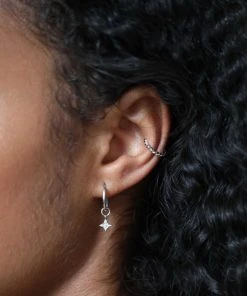 Astridandmiyu Rope Ear Cuff In Silver