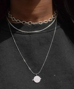 Astrid & Miyu Sale Fine Bar Chain 55cm In Silver