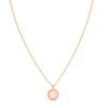 Astrid & Miyu Sale Rope & Pearl Pendant Necklace In Rose Gold