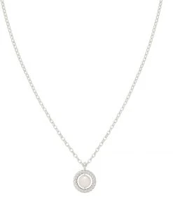 Astrid & Miyu Rope & Pearl Pendant Necklace In Silver