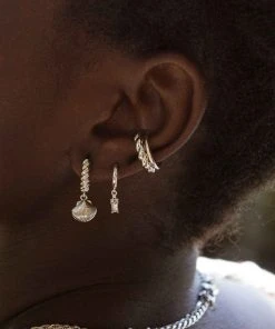 Astridandmiyu Chunky Rope Ear Cuff In Silver