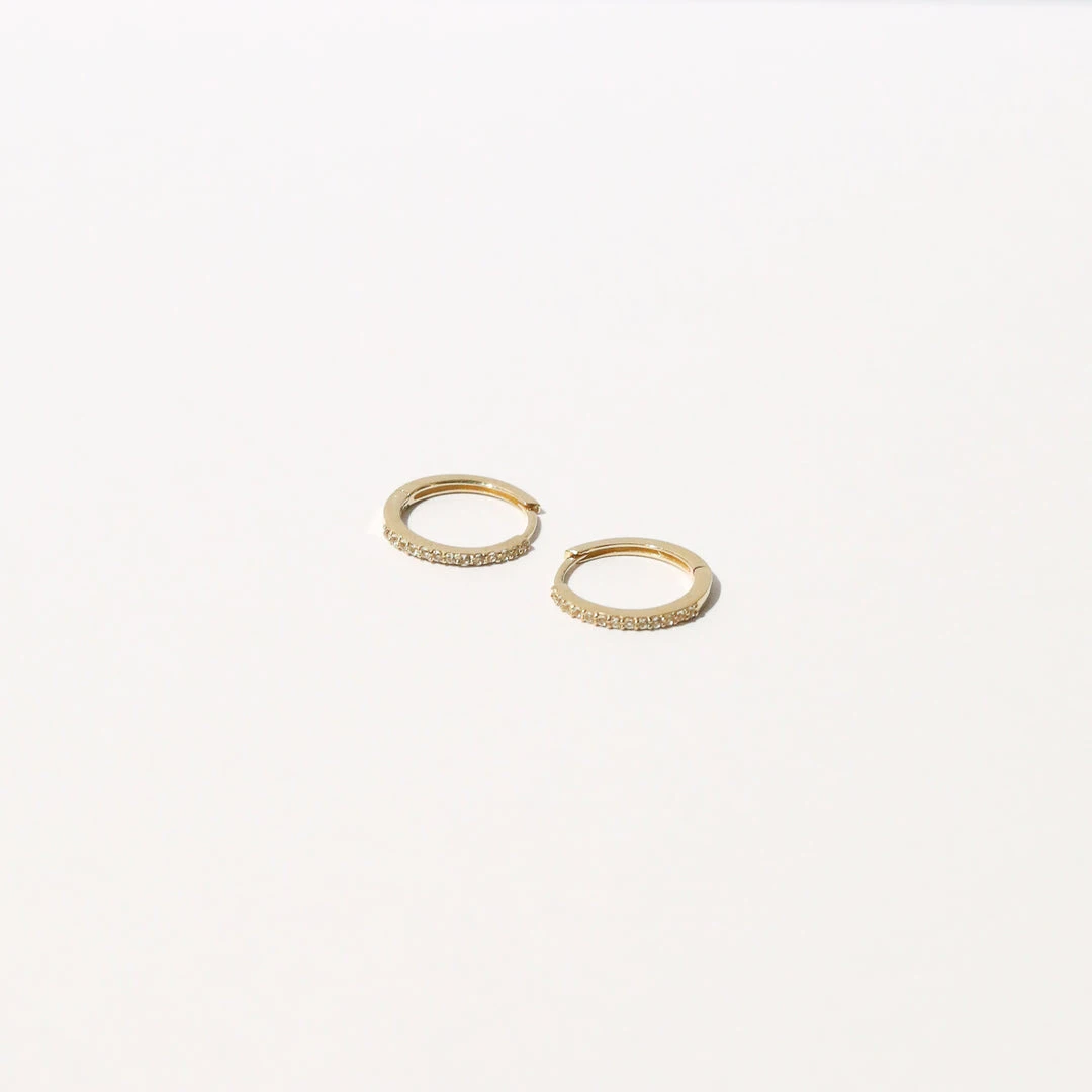 Astrid & Miyu Topaz Hoops In Solid Gold 5 Astrid & Miyu Topaz Hoops In Solid Gold