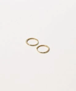 Astrid & Miyu Simple Hoops In Solid Gold