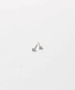 Astrid & Miyu Topaz Stud Earrings In Solid White Gold 8 Astrid & Miyu Topaz Stud Earrings In Solid White Gold