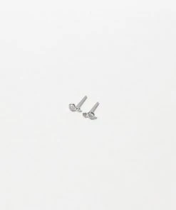 Astrid & Miyu Double Topaz Stud Earrings In Solid White Gold 8 Astrid & Miyu Double Topaz Stud Earrings In Solid White Gold