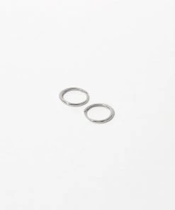 Astrid & Miyu Simple Hoops In Solid White Gold