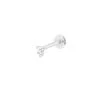 Astrid & Miyu Solid White Gold Stacked Crystal Piercing Stud 2 Astrid & Miyu Solid White Gold Stacked Crystal Piercing Stud