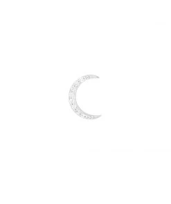 Astrid & Miyu Solid White Gold Diamond Moon Piercing Stud 10 Astrid & Miyu Solid White Gold Diamond Moon Piercing Stud
