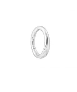Astrid & Miyu Solid White Gold Graduated Rook Hoop Earrings