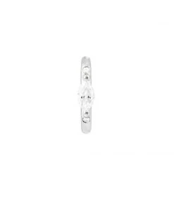 Astrid & Miyu Earrings Solid White Gold Marquise Rook Hoop