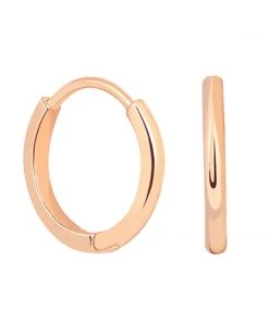 Astridandmiyu Earrings Mystic Simple Hoops In Rose Gold