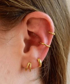 Astrid & Miyu Best Sellers Bubble Hoop 6.5mm In Gold