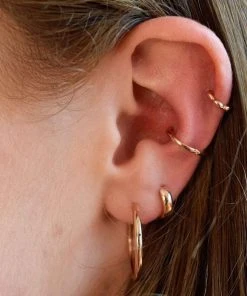 Astrid & Miyu Simple Conch Hoop In Rose Gold Sale