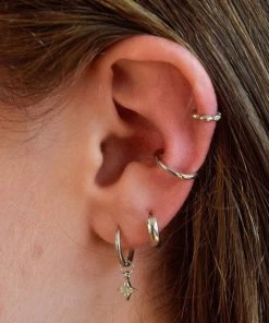 Astrid & Miyu Bubble Hoop 6.5mm In Silver