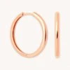 Astrid & Miyu Earrings Simple Hinge Large Hoops In Rose Gold 1 Astrid & Miyu Earrings Simple Hinge Large Hoops In Rose Gold
