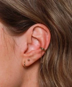 Astrid & Miyu Simple Hoops In Solid Gold