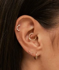 Astrid & Miyu Simple Hoops In Solid Gold