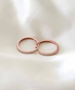 Astrid & Miyu Earrings Crystal Hinge Small Hoops In Rose Gold