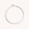 Astrid & Miyu Sale Snake Chain Bracelet In Silver 2 Astrid & Miyu Sale Snake Chain Bracelet In Silver