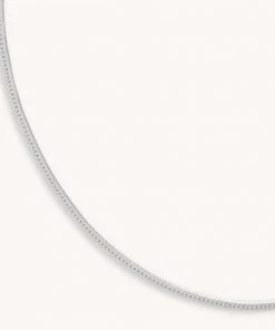 Astrid & Miyu Snake Chain Necklace In Silver Necklaces