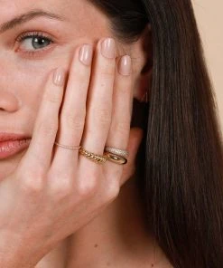 Astrid & Miyu Rings Essential Dome Ring In Gold