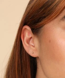 Astrid & Miyu Star Stacking Set In Solid Gold Earrings