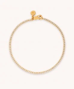 Astrid & Miyu Bracelets Tennis Chain Bracelet In Gold